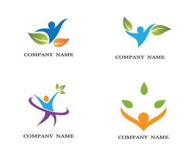 Sağlıklı Yaşam Logosu vektör ikonu çizimi tasarımı