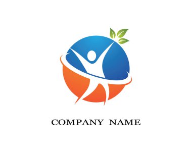 Sağlıklı Yaşam Logosu vektör ikonu çizimi tasarımı