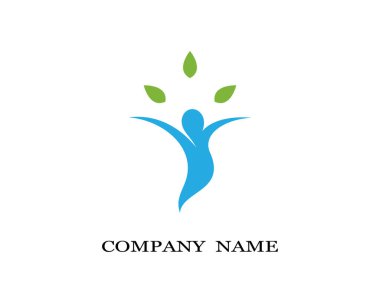 Sağlıklı Yaşam Logosu vektör ikonu çizimi tasarımı