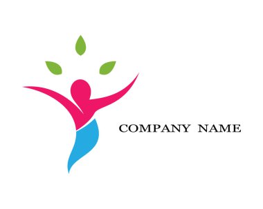 Sağlıklı Yaşam Logosu vektör ikonu çizimi tasarımı