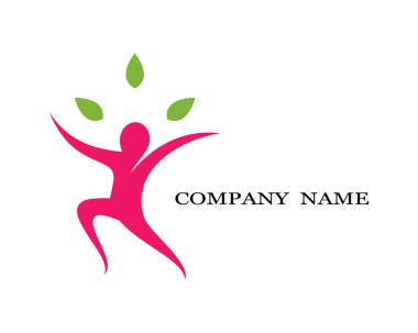 Sağlıklı Yaşam Logosu vektör ikonu çizimi tasarımı