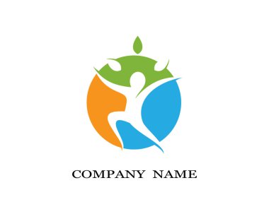 Sağlıklı Yaşam Logosu vektör ikonu çizimi tasarımı