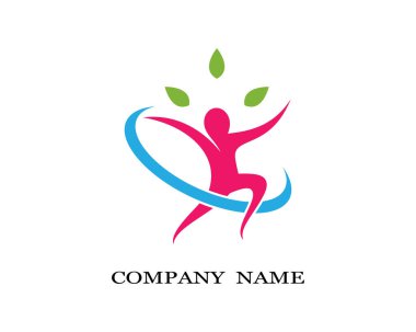 Sağlıklı Yaşam Logosu vektör ikonu çizimi tasarımı