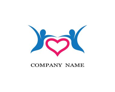 Evlat edinme ve toplumsal bakım logosu vektör resmetme tasarımı