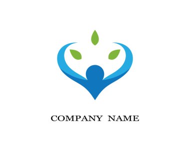 Sağlıklı Yaşam Logosu vektör ikonu çizimi tasarımı