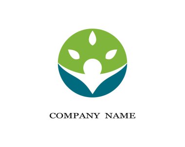 Sağlıklı Yaşam Logosu vektör ikonu çizimi tasarımı