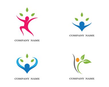 Sağlıklı Yaşam Logosu vektör ikonu çizimi tasarımı