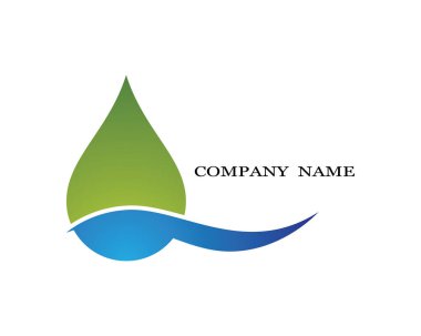 Su damlası logo şablonu vektör illüstrasyon tasarımı