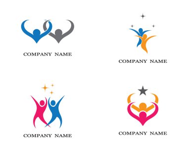 Evlat edinme ve toplumsal bakım logosu vektör resmetme tasarımı