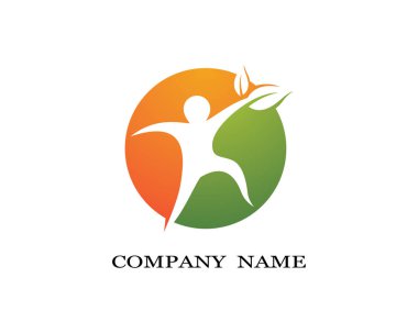 Sağlıklı Yaşam Logosu vektör ikonu çizimi tasarımı