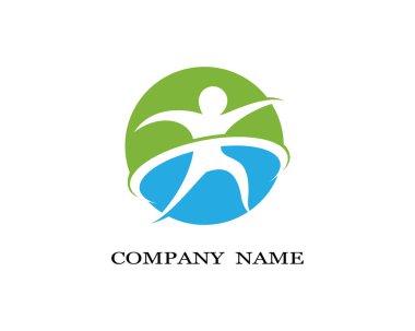 Sağlıklı Yaşam Logosu vektör ikonu çizimi tasarımı