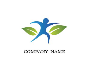 Sağlıklı Yaşam Logosu vektör ikonu çizimi tasarımı