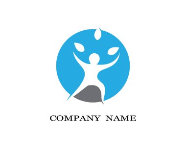 Sağlıklı Yaşam Logosu vektör ikonu çizimi tasarımı