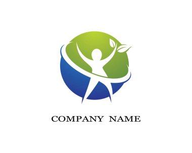 Sağlıklı Yaşam Logosu vektör ikonu çizimi tasarımı