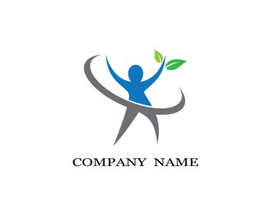 Sağlıklı Yaşam Logosu vektör ikonu çizimi tasarımı