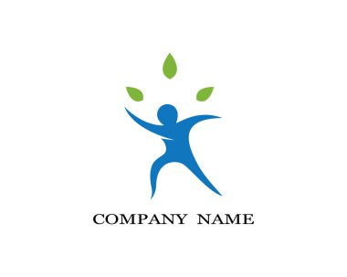 Sağlıklı Yaşam Logosu vektör ikonu çizimi tasarımı