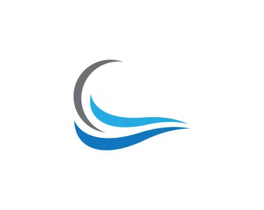 Su Dalgası logo vektör illüstrasyon tasarımı