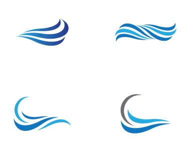 Su Dalgası logo vektör illüstrasyon tasarımı