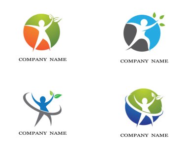 Sağlıklı Yaşam Logosu vektör ikonu çizimi tasarımı