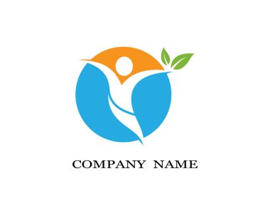 Sağlıklı Yaşam Logosu vektör ikonu çizimi tasarımı