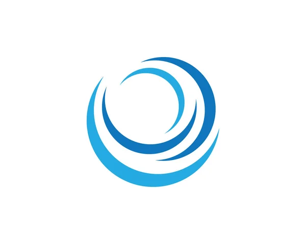 Acqua Wave Logo Vettoriale Icona Illustrazione Design — Vettoriale Stock