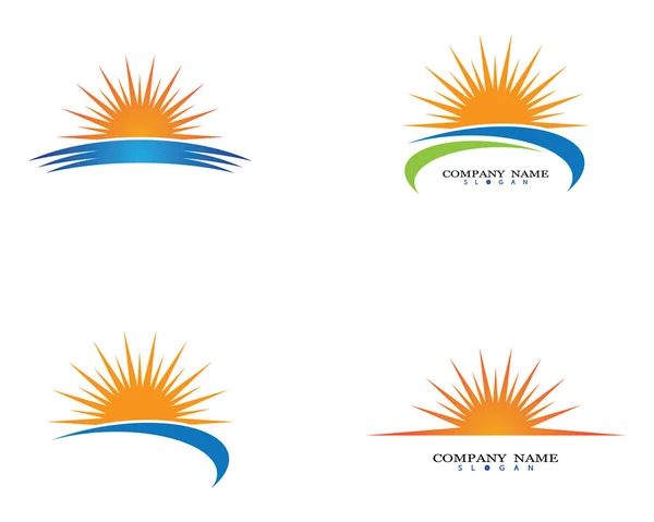 Sunset Logo Afbeeldingen Illustratie Ontwerp — Stockvector