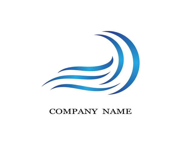 Design Ilustração Ícone Vetor Logotipo Onda Água — Vetor de Stock