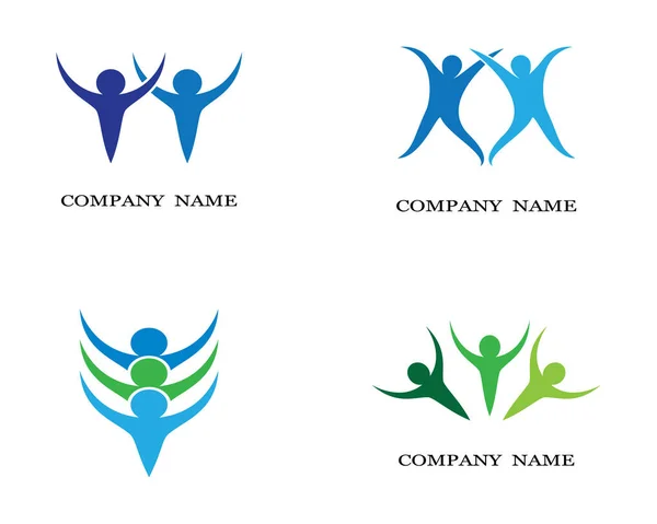 Adozione Cura Della Comunità Logo Modello Icona Vettoriale Illustrazione Design — Vettoriale Stock