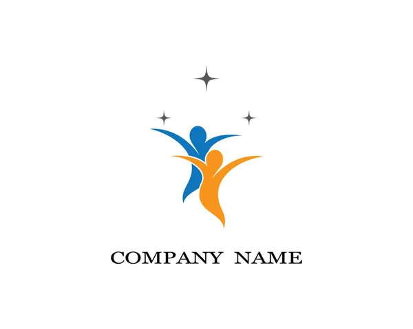 Adozione Cura Della Comunità Logo Modello Icona Vettoriale Illustrazione Design — Vettoriale Stock