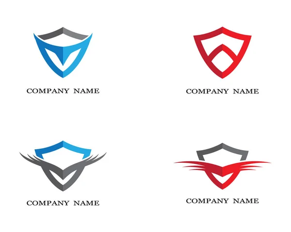 Projeto Ilustração Ícone Vetor Modelo Logotipo Escudo — Vetor de Stock