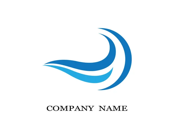 Water Wave Logo Vector Pictogram Illustratie Ontwerp — Stockvector