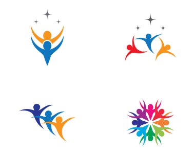 Evlat edinme ve toplumsal bakım logosu vektör resmetme tasarımı