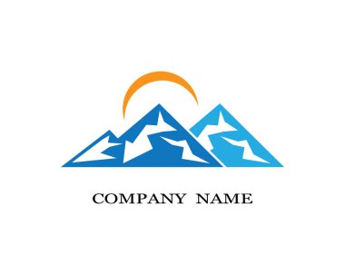 Dağ Logosu şablon vektör illüstrasyon tasarımı