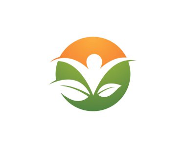 Sağlıklı Yaşam Logosu vektör ikonu çizimi tasarımı