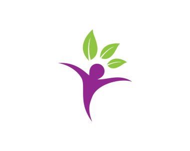 Sağlıklı Yaşam Logosu vektör ikonu çizimi tasarımı