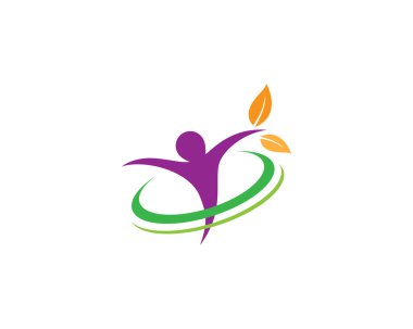 Sağlıklı Yaşam Logosu vektör ikonu çizimi tasarımı