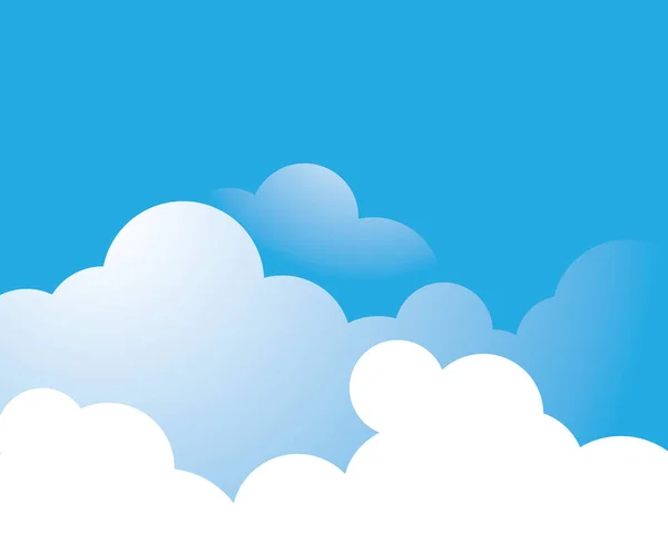 Blue Sky Cloud Vector Icon Illustration Design — Stock Vector