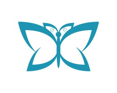 Güzellik kelebeği logo resimleri çizim tasarımı