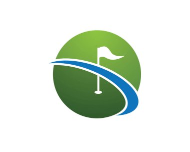Golf logo vektör illüstrasyonu