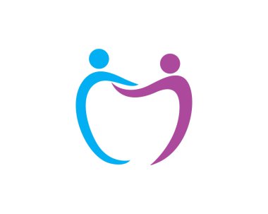 Toplum hizmeti logo resimleri tasarım illüstrasyonu