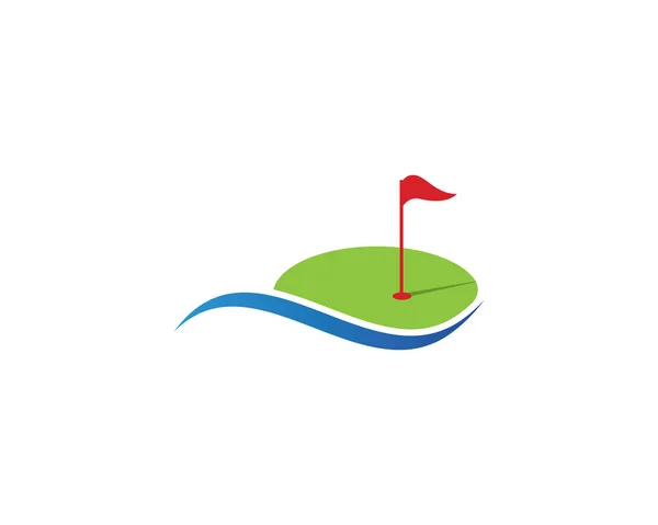 Golf Logo Vector Icono Ilustración — Archivo Imágenes Vectoriales