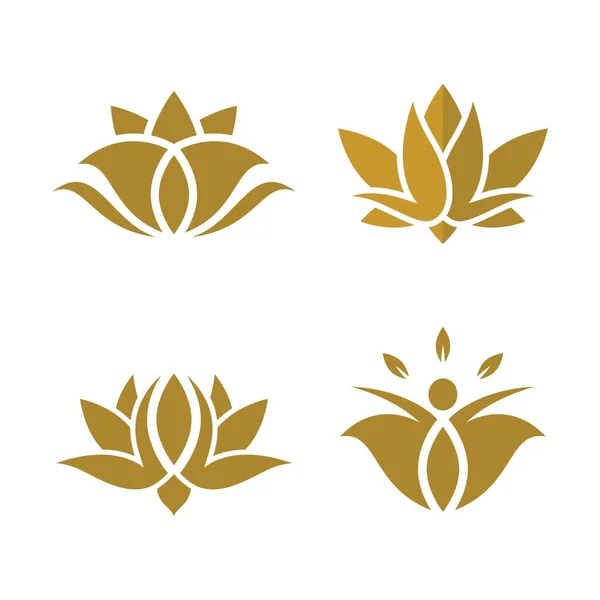 Lotus Beleza Logotipo Imagens Ilustração Design — Vetor de Stock