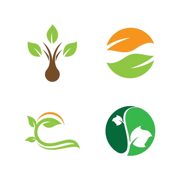 Ecologia Logo Immagini Illustrazione Design — Vettoriale Stock