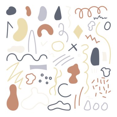 Basit soyut şekiller vektör illüstrasyonu oluşturur