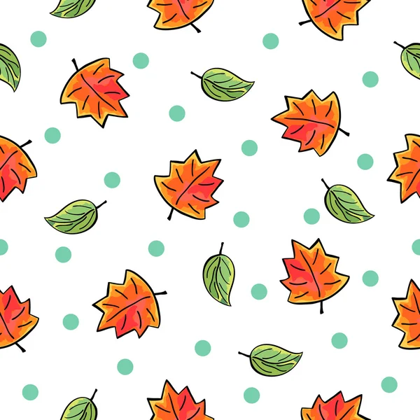 Modèle de feuilles d'automne — Image vectorielle