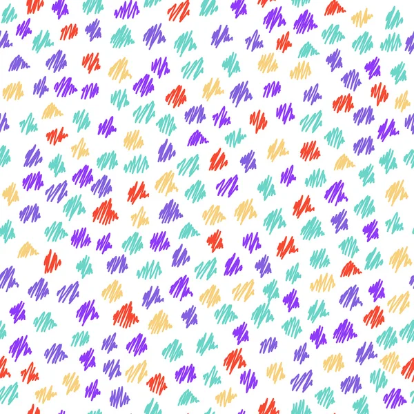 Abstracte naadloze handgetekende scribbles patroon — Stockvector