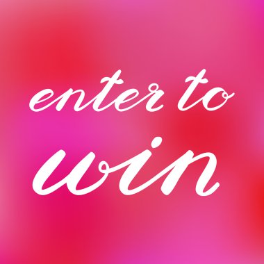 Enter to win. Banner for social media contests. clipart