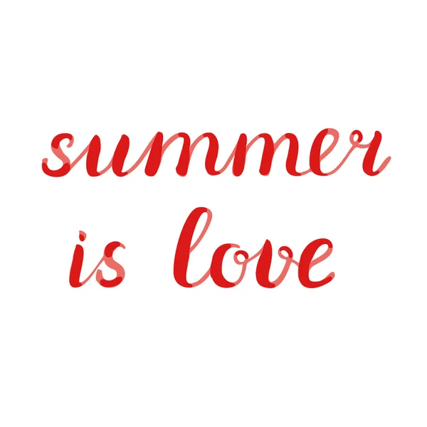 Verão é amor lettering . — Vetor de Stock