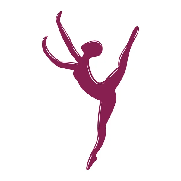 Mujer bailarina dibujada . — Vector de stock