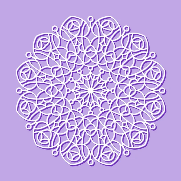 Ornement en dentelle blanche mandala — Image vectorielle